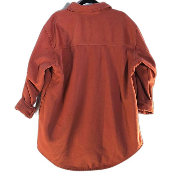 Auburn Burnt Orange Rust Flannel Wool Blend Chore Coat Shirt Jacket XL - Picture 2 of 7